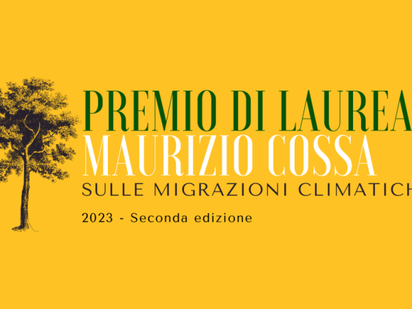 Premio di laurea dedicato a Maurizio Cossa: le migrazioni climatiche al centro
